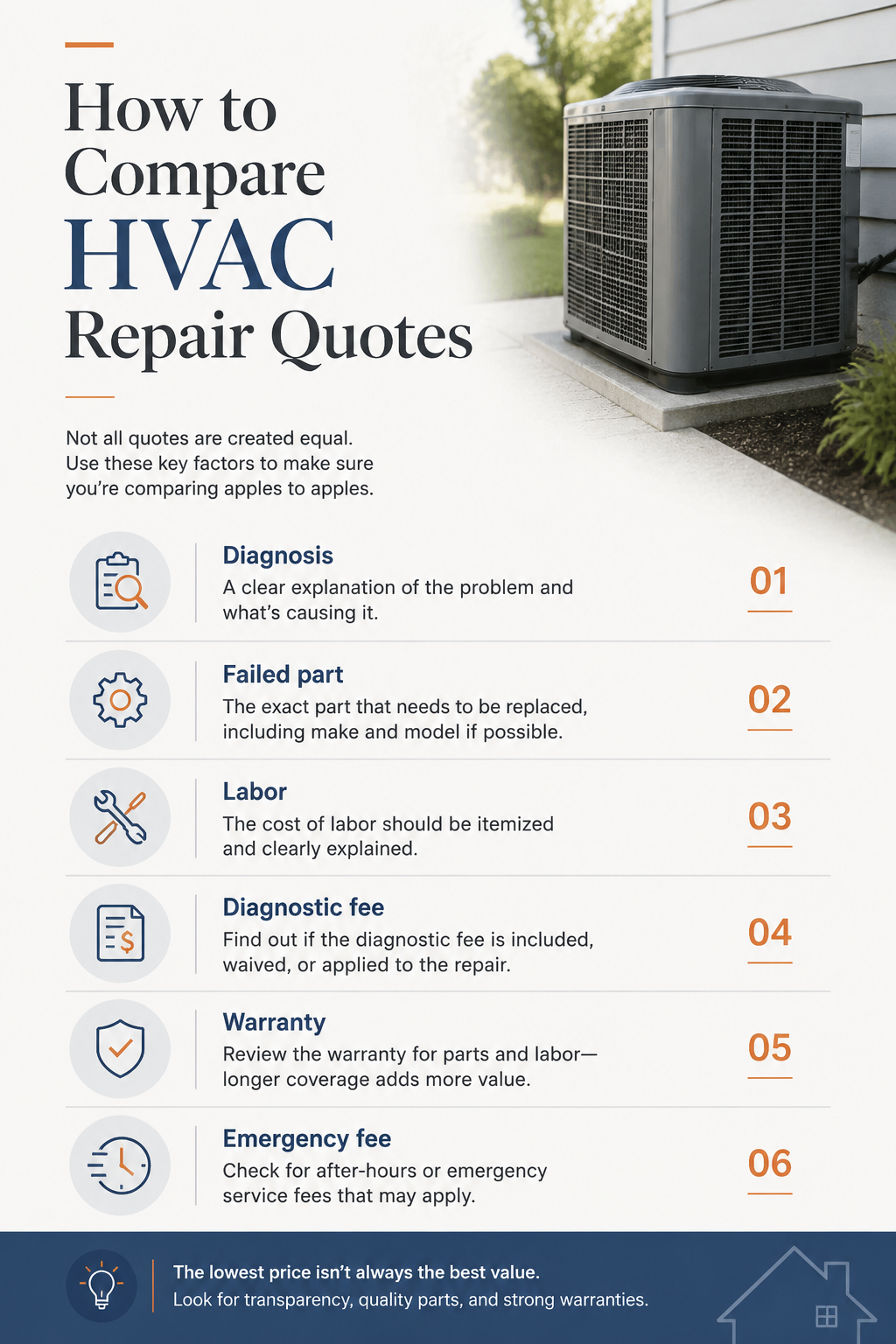 Infographic showing common roof repair types and price ranges in 2026