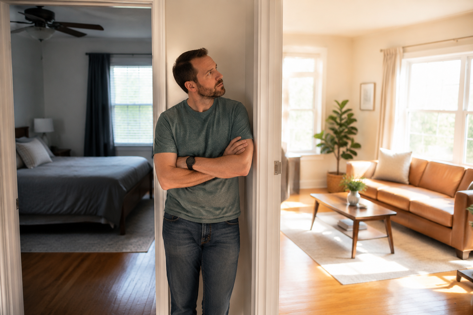 Homeowner noticing one room feels hotter than another while the air conditioner is running